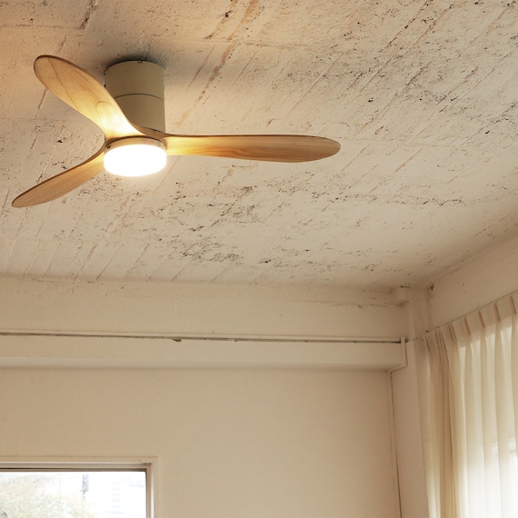 Modern Collection LED シーリングファン REAL wood blades(電球色 ホワイト) 4枚目画像