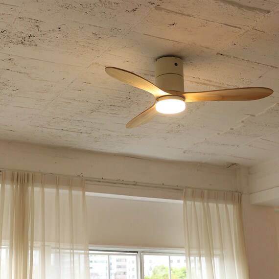 Modern Collection LED シーリングファン REAL wood blades(電球色 ホワイト) 5枚目画像