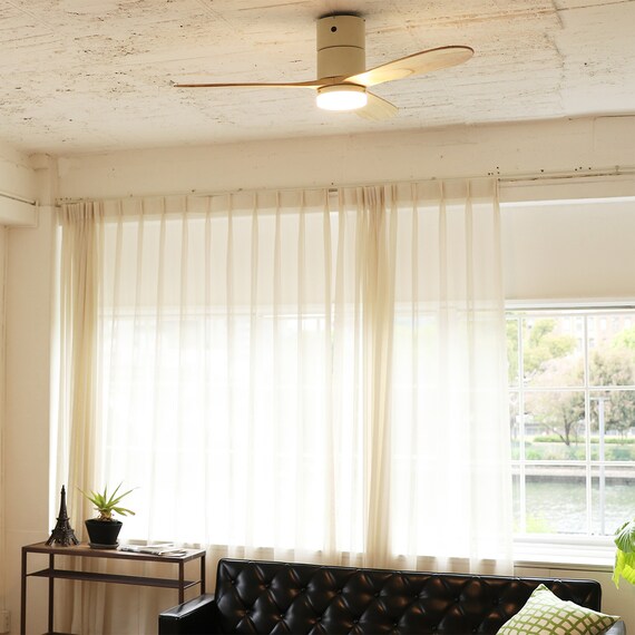 Modern Collection LED シーリングファン REAL wood blades(電球色 ホワイト) 6枚目画像