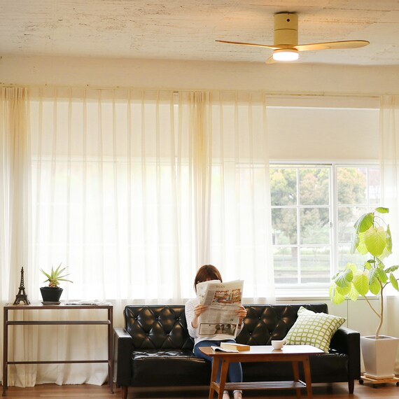 Modern Collection LED シーリングファン REAL wood blades(電球色 ホワイト) 8枚目画像