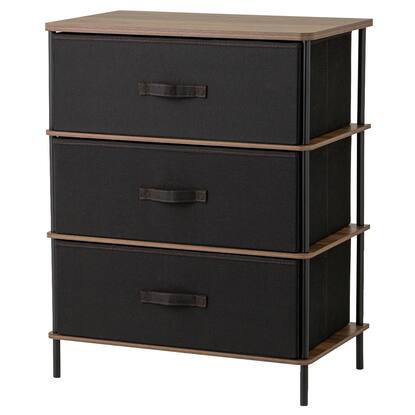 3段チェスト(PST2 ミドルブラウン/ブラック)通販 | ニトリネット  