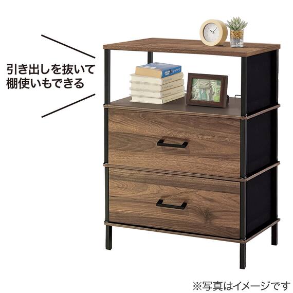 チェスト3段(CS2s ミドルブラウン) 3枚目画像