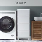 工具不要で組み立て簡単ワイドチェスト デコニーCV2(3段 ダークブラウン) 9枚目画像