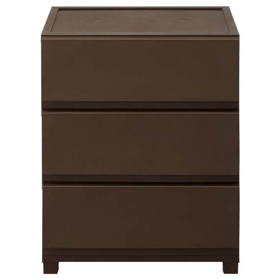 工具不要で組み立て簡単ワイドチェスト デコニーCV2(3段 ダークブラウン) 14枚目画像