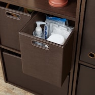 合成皮革バスケット レッタ レギュラー ダークブラウン