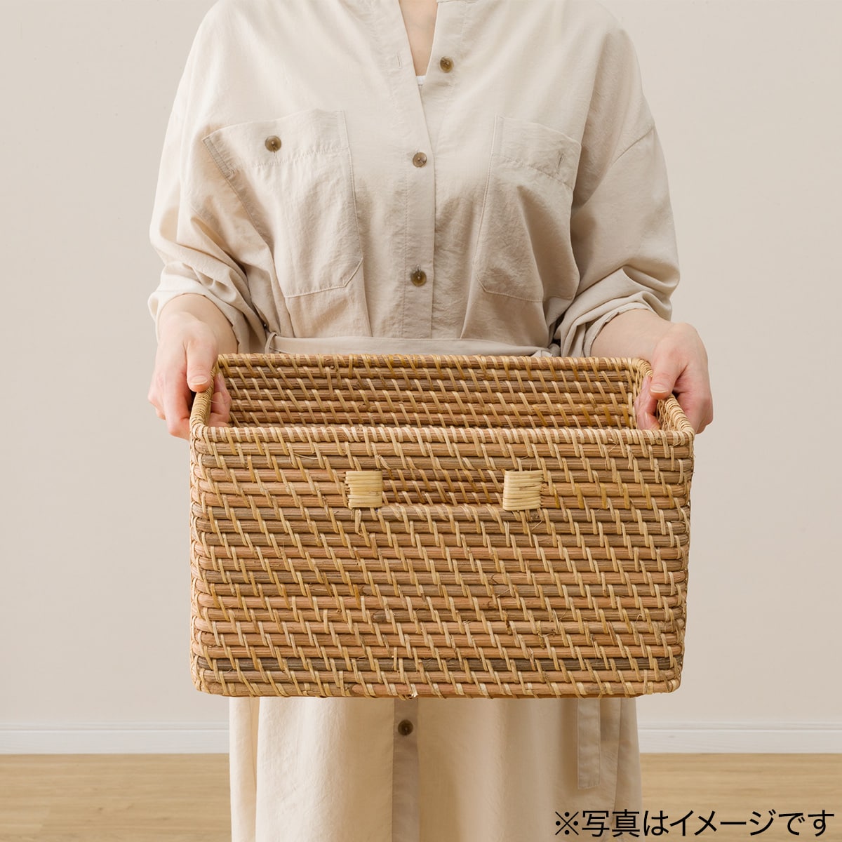 Nポルダ幅80cmにぴったり合うバスケットセット(RD-001 ナチュラル