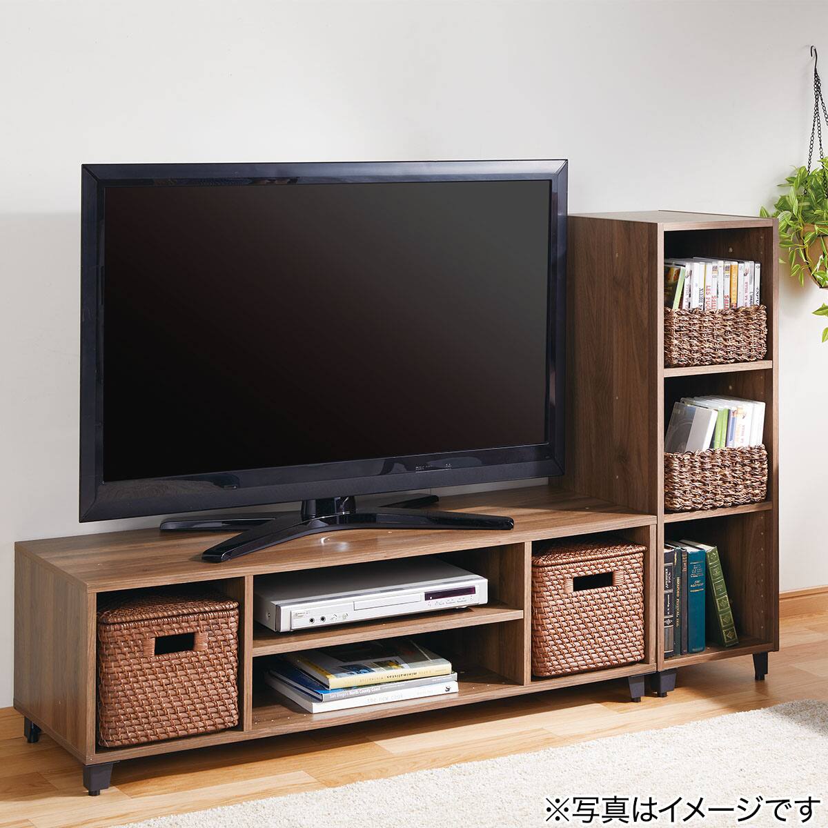 ラタンバスケット レギュラー・よこ型ハーフサイズ用ふた(L ダーク