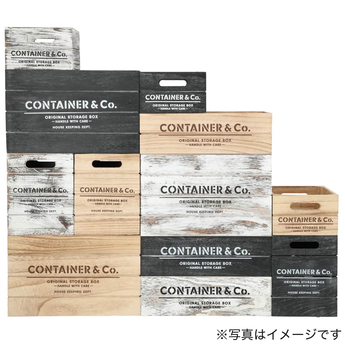 木製ボックス シャック2 よこ型ハーフ ブラック | ニトリネット【公式