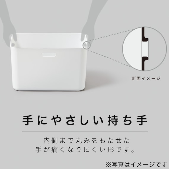 収納ケース ソフトNインボックス レギュラー ライトグレー 4枚目画像