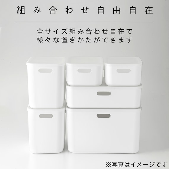 収納ケース ソフトNインボックス レギュラー ライトグレー 6枚目画像