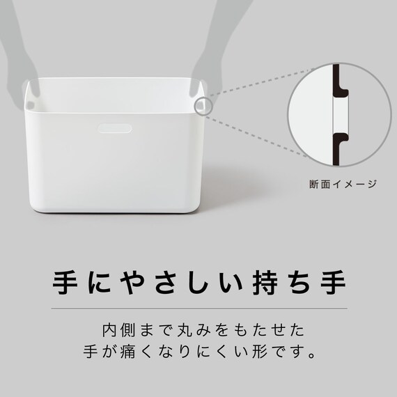 収納ケース ソフトNインボックス たて型ハーフ ライトグレー 4枚目画像