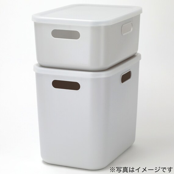 収納ケース ソフトNインボックス たて型ハーフ ライトグレー 18枚目画像