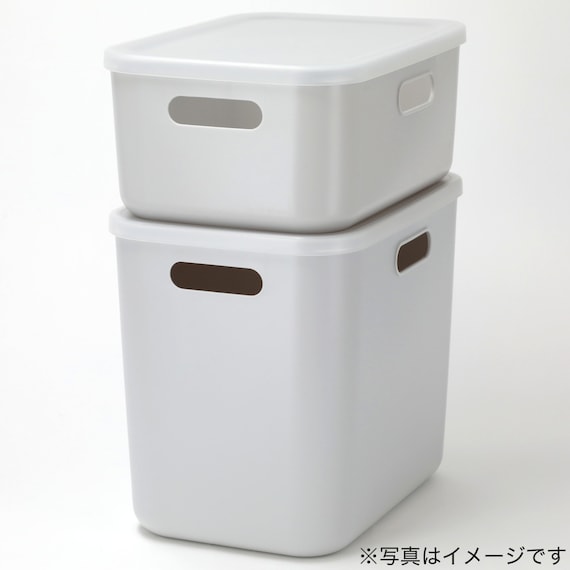 収納ケース ソフトNインボックス たて型ハーフ ライトグレー 18枚目画像