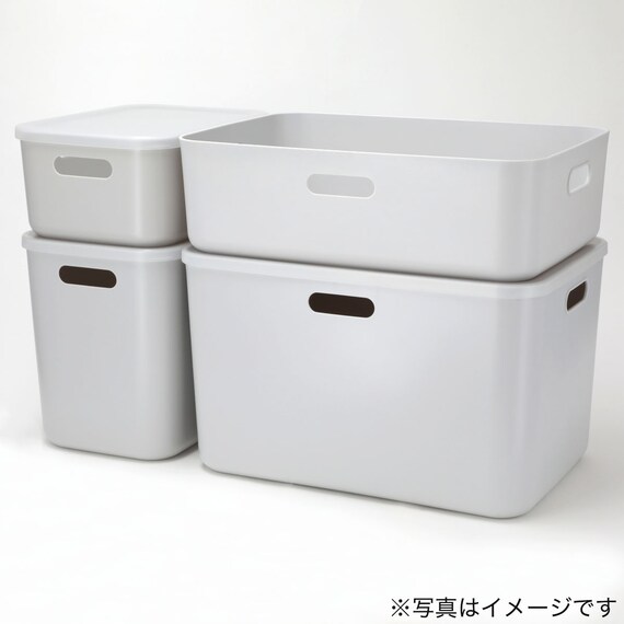 収納ケース ソフトNインボックス たて型ハーフ ライトグレー 19枚目画像