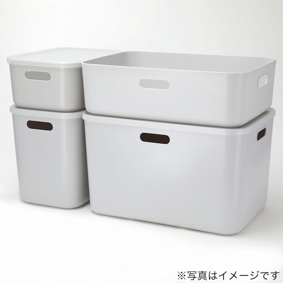 収納ケース ソフトNインボックス たて型ハーフ ライトグレー 19枚目画像