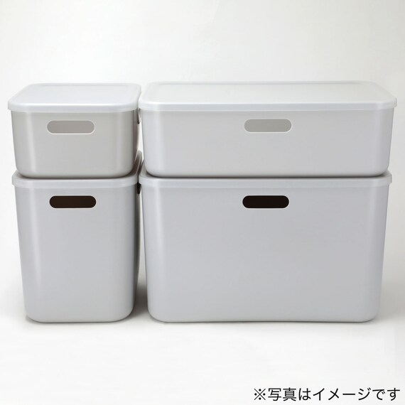 収納ケース ソフトNインボックス たて型ハーフ ライトグレー 20枚目画像