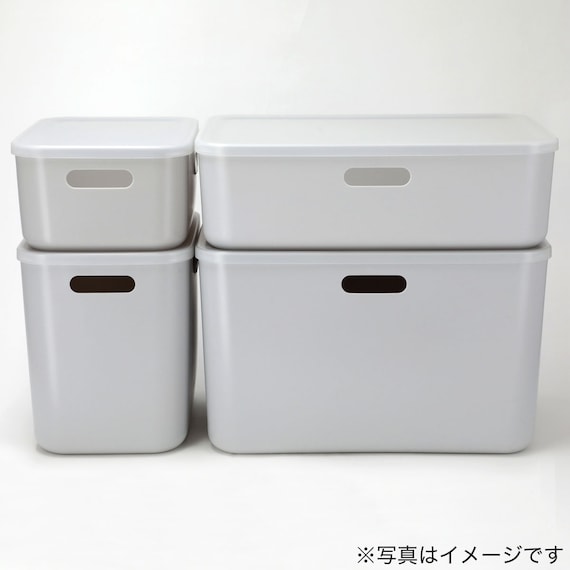 収納ケース ソフトNインボックス たて型ハーフ ライトグレー 20枚目画像
