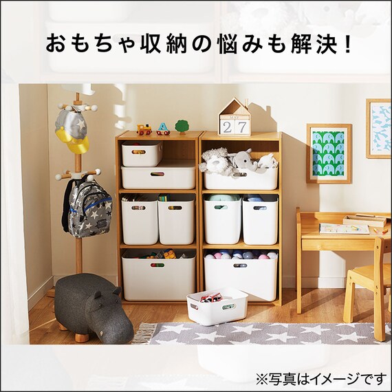 収納ケース ソフトNインボックス たて型ハーフ ライトグレー 21枚目画像