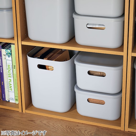 収納ケース ソフトNインボックス たて型ハーフ ライトグレー 24枚目画像