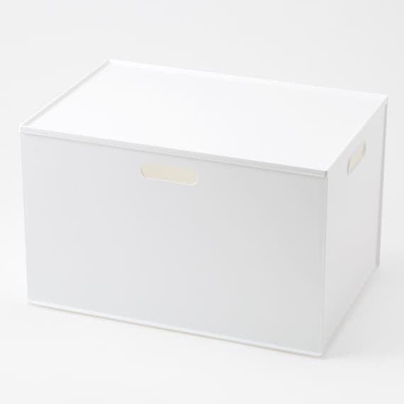 【ふた付きセット】バスケット Nインボックス レギュラー ホワイト ふた付き 1枚目画像