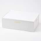 【ふた付きセット】バスケット Nインボックス よこ型ハーフ ホワイト 1枚目画像