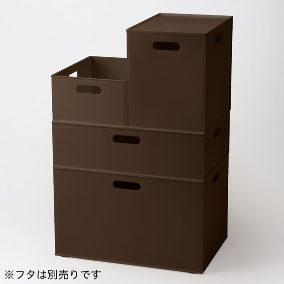 バスケット Nインボックス よこ型ハーフ ダークブラウン 15枚目画像