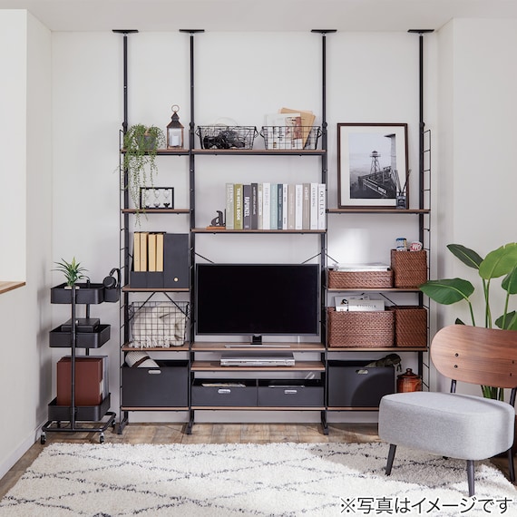 Nポルダ幅60cmにぴったり合うバスケットセット(インボックス ブラック) 12枚目画像