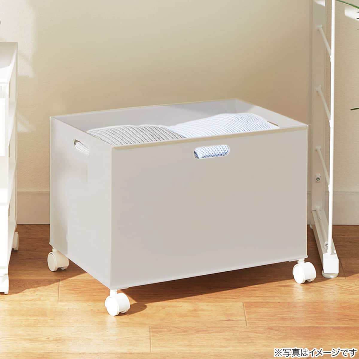 キャスター付き バスケット Nインボックス レギュラー モカ 3個セット