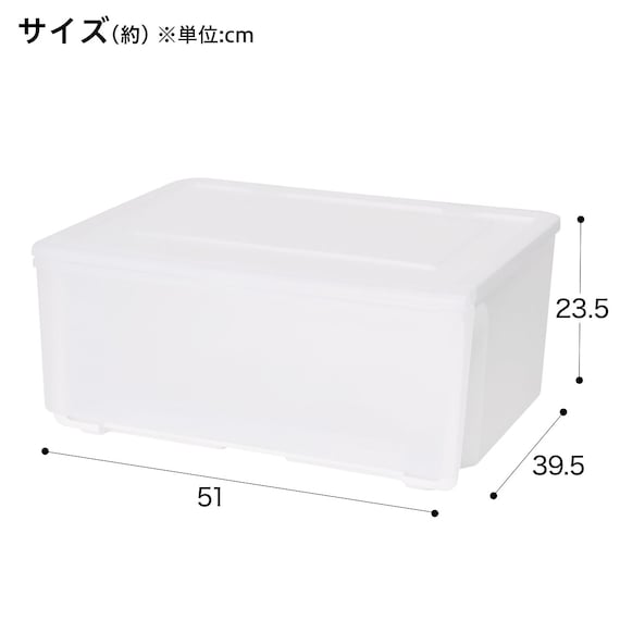 〔幅51〕収納ケース Nフラッテ(クリア) 2枚目画像