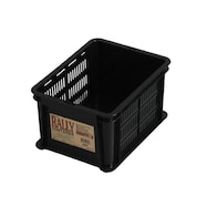幅23/41/51/59×奥行30.4/30/38/44×高さ16.3/19/21.5/24.5cmメッシュスタッキング収納ボックス ラリーコンテナ(BK)