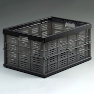 幅35×奥行49×高さ5.6cm折りたたみ式コンテナボックス(NM-35 BK)