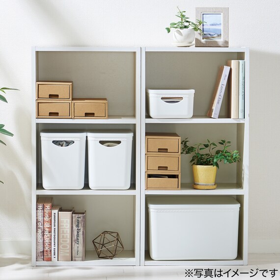 環境に優しいダンボール製収納ケースのフィッツクラフト引出式小物ケース 2枚目画像