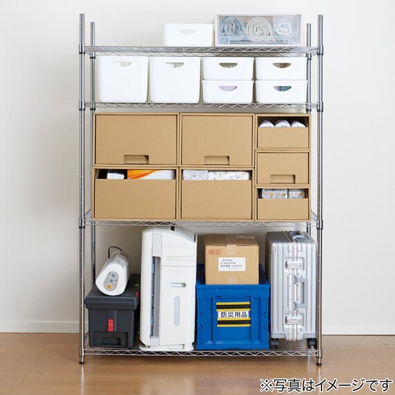 環境に優しいダンボール製収納ケースのフィッツクラフト引出式小物ケース 3枚目画像