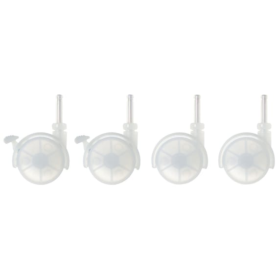 組み合わせて使える収納ケース用キャスター(4個セット ストッパー付き クリア) 2枚目画像