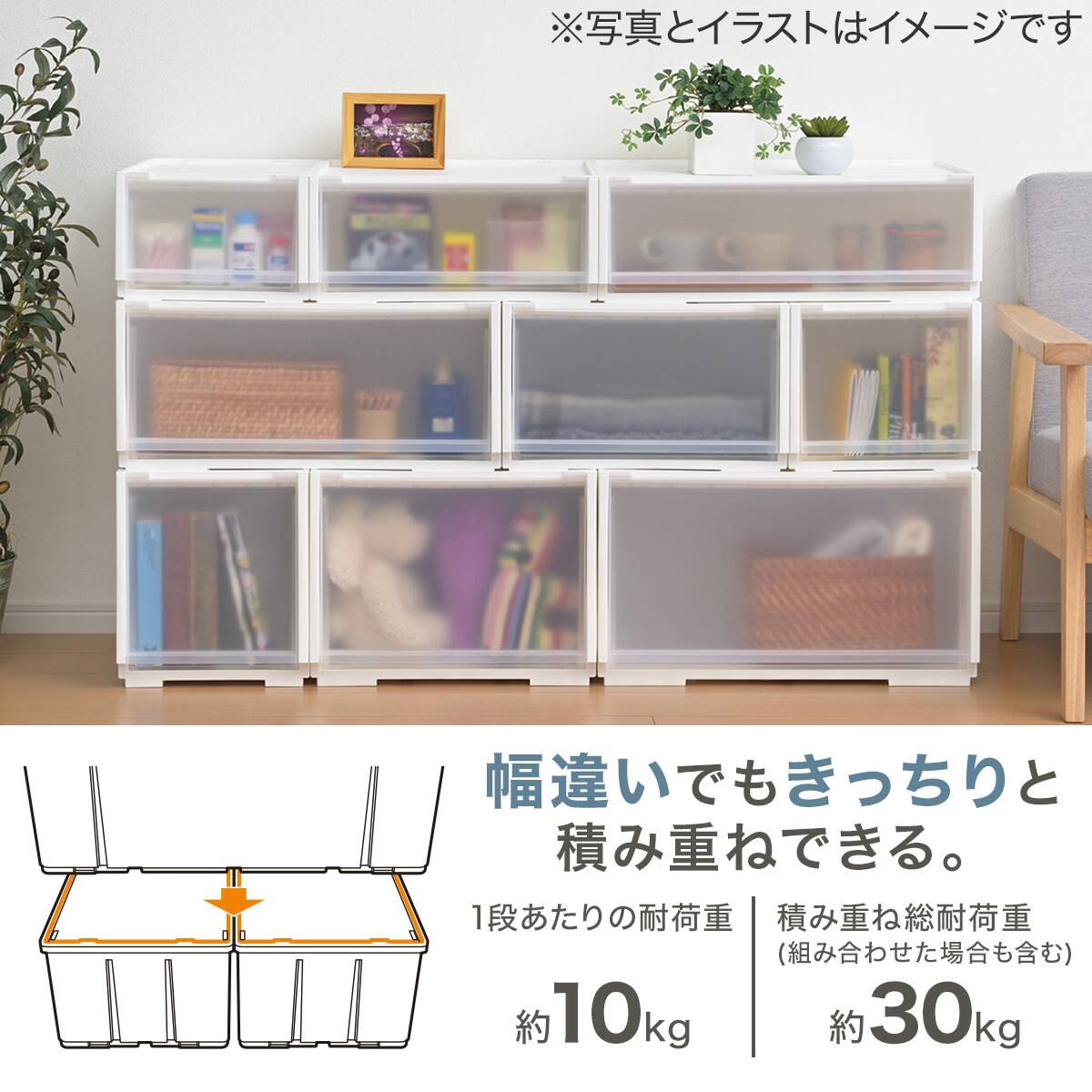 組合せ可能な収納ケースセット(幅78cm×高さ72cm) | ニトリネット【公式