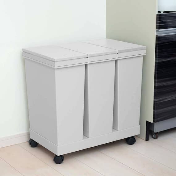 横型3分別 プッシュペールワゴン(60L) 1枚目画像