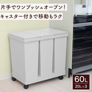 横型3分別 プッシュペールワゴン(60L)【期間限定価格:11/26~1/5まで】