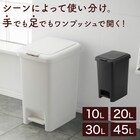 抗菌・消臭2WAYペダルペール(45L ホワイト) 2枚目画像