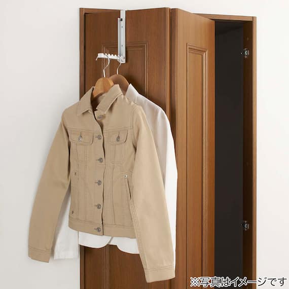 折りたたみドアハンガー(ホワイト) 5枚目画像