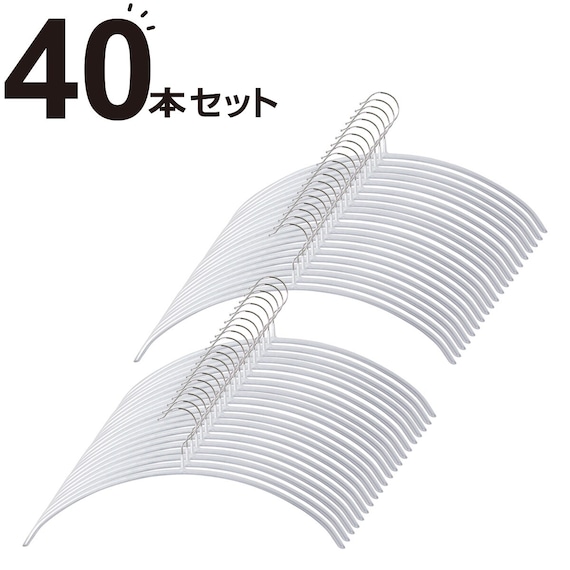 すべりにくいアーチ型ハンガー(ラミー 幅42cm グレー 40本組) 1枚目画像