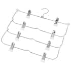 すべりにくいスカート・スラックス ピンチ付き4段ハンガー(ラミー 幅34cm ホワイト 4本組) 2枚目画像