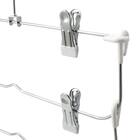 すべりにくいスカート・スラックス ピンチ付き4段ハンガー(ラミー 幅34cm ホワイト 4本組) 6枚目画像