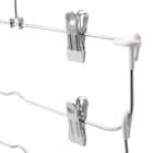 すべりにくいスカート・スラックス ピンチ付き4段ハンガー(ラミー 幅34cm ホワイト 4本組) 6枚目画像