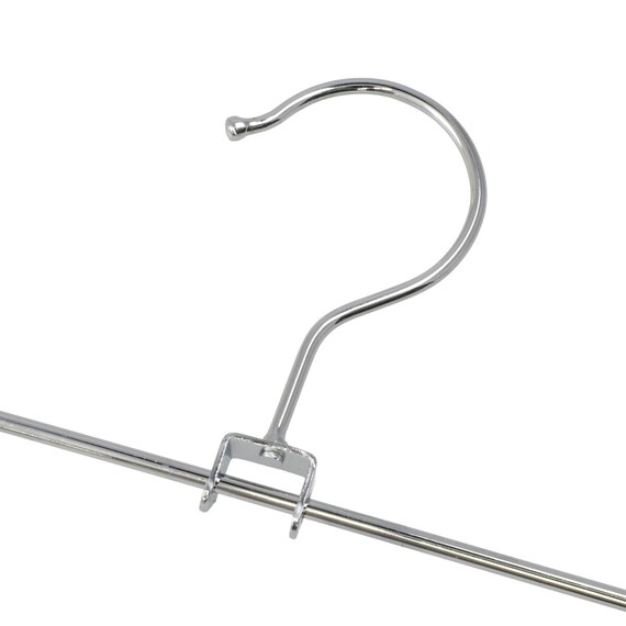 すべりにくいスカート・スラックス ピンチ付き4段ハンガー(ラミー 幅34cm ホワイト 4本組) 7枚目画像