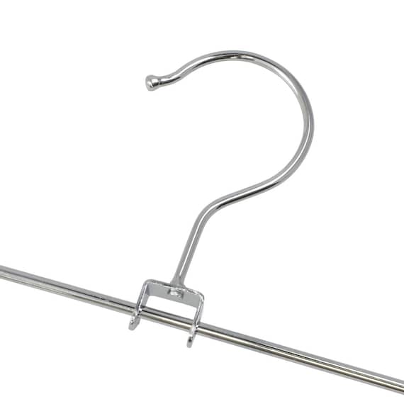 すべりにくいスカート・スラックス ピンチ付き4段ハンガー(ラミー 幅34cm ホワイト 4本組) 7枚目画像