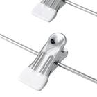 すべりにくいスカート・スラックス ピンチ付き4段ハンガー(ラミー 幅34cm ホワイト 4本組) 8枚目画像