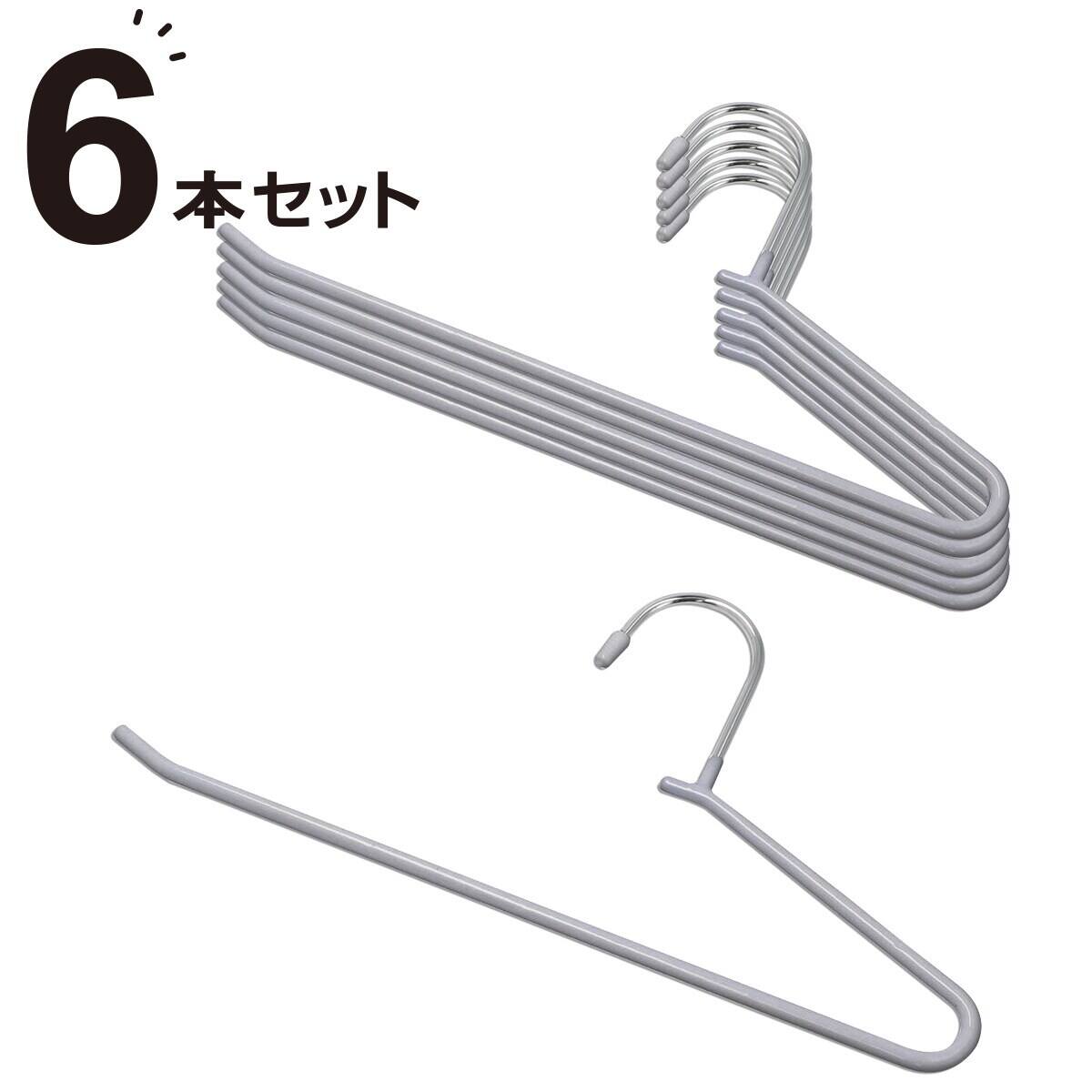 すべりにくいスラックスハンガー(R ラミー グレー 6本組) | ニトリ