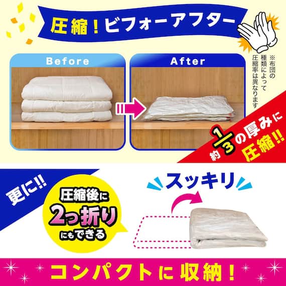 スティッククリーナー対応布団圧縮袋(M) 3枚目画像