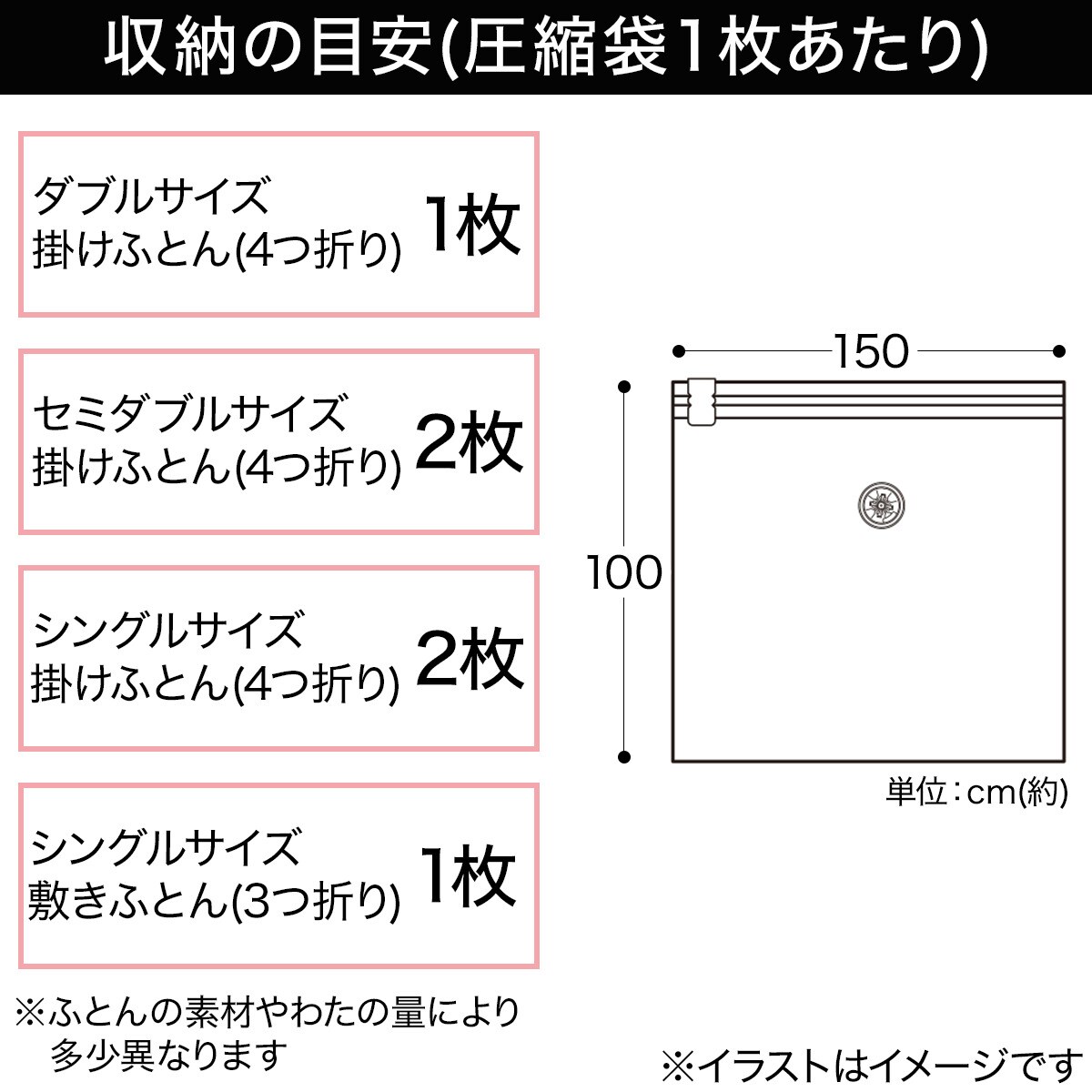 布団圧縮袋(LL 2枚入り)通販 | ニトリネット【公式】 家具・インテリア通販