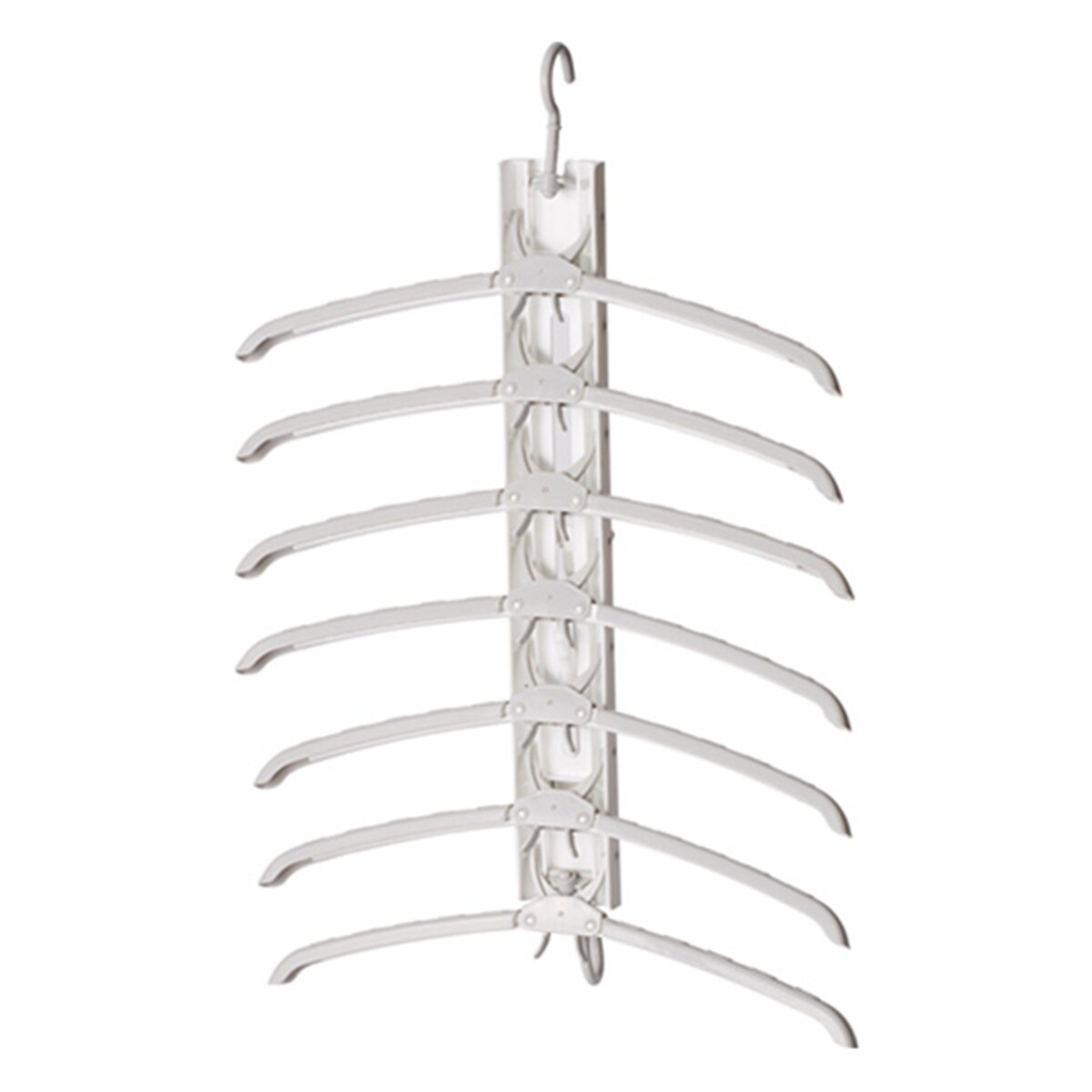 ワンタッチ取り込み 伸縮7連ハンガー ノビノビ7レンガー グレー 通販